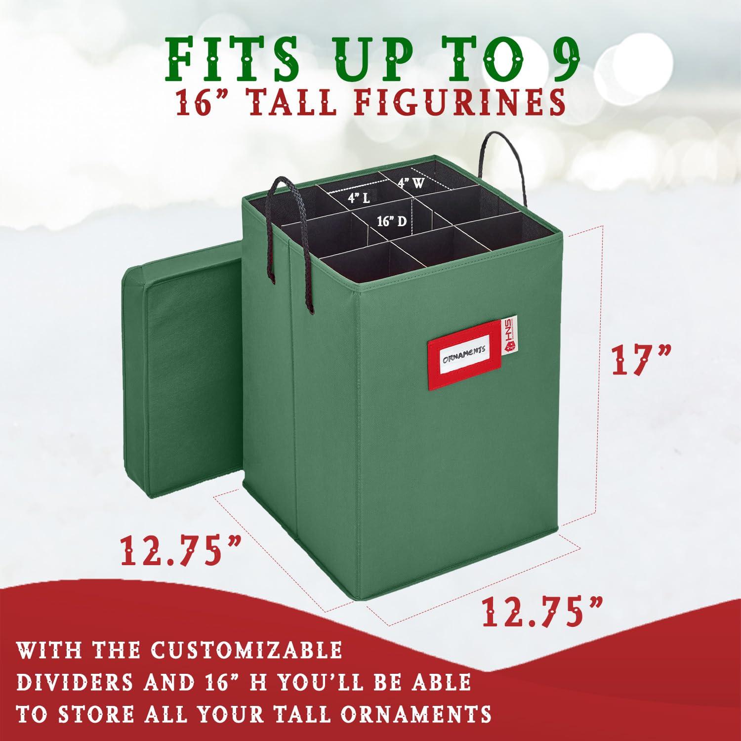 HOLDN’ STORAGE box beside ruler for size comparison enabling easy dimension assessment