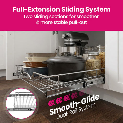 HOLDN’ STORAGE organized spices and baking sheets maximizing storage benefit