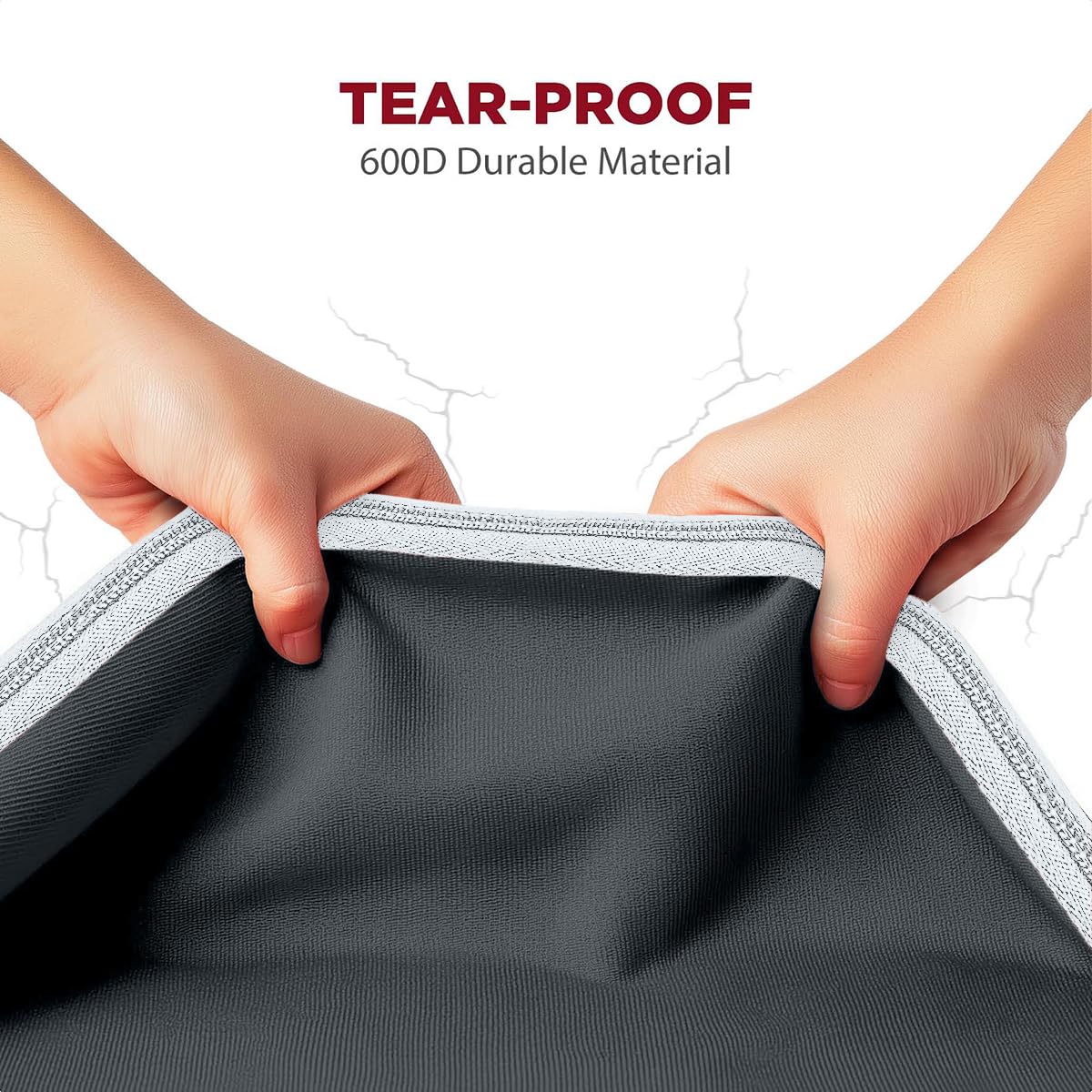 HOLDN’ STORAGE 600D fabric close-up illustrating tear-resistant durability