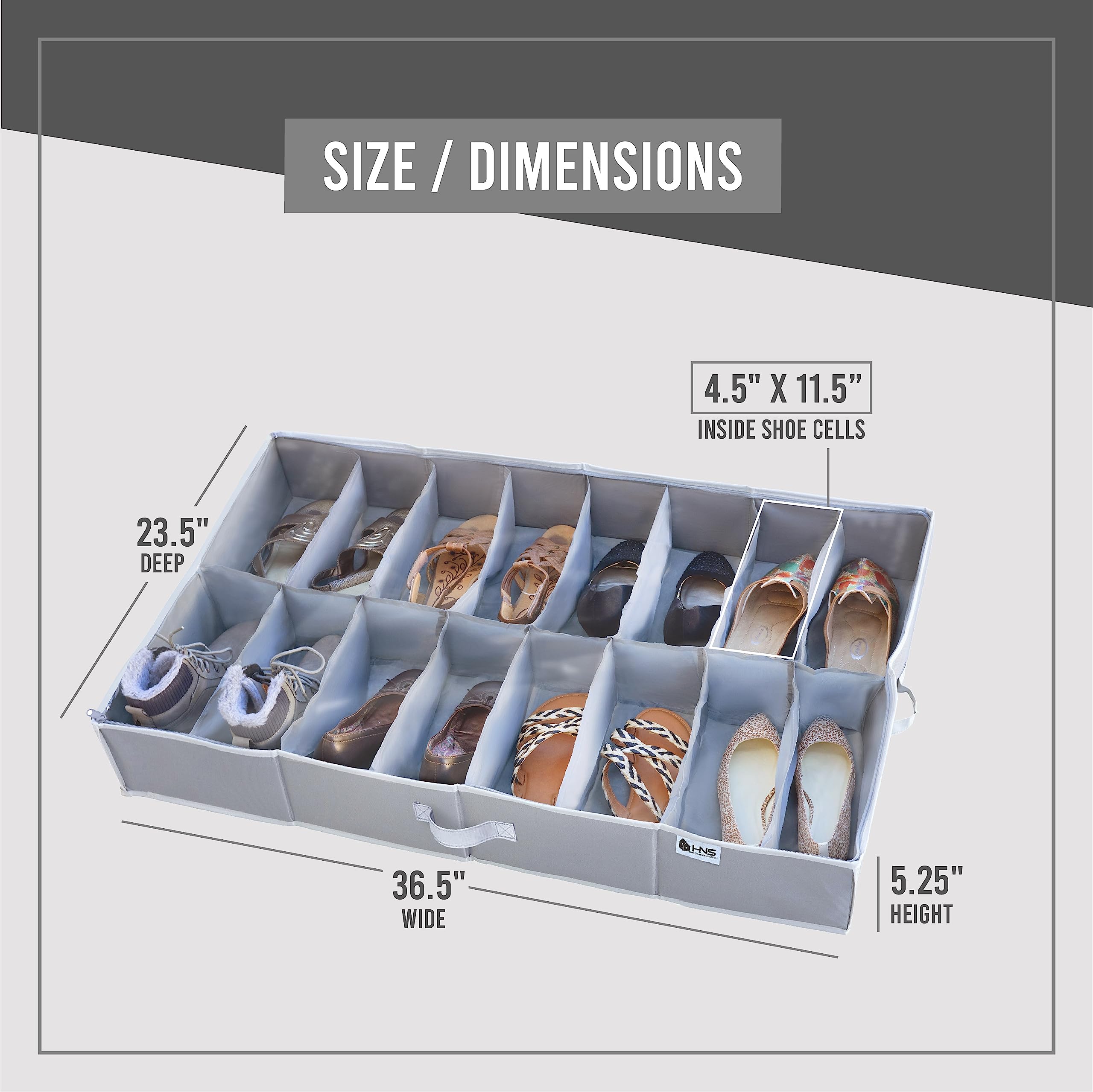 HOLDN’ STORAGE clear cover detail, quick identification benefit