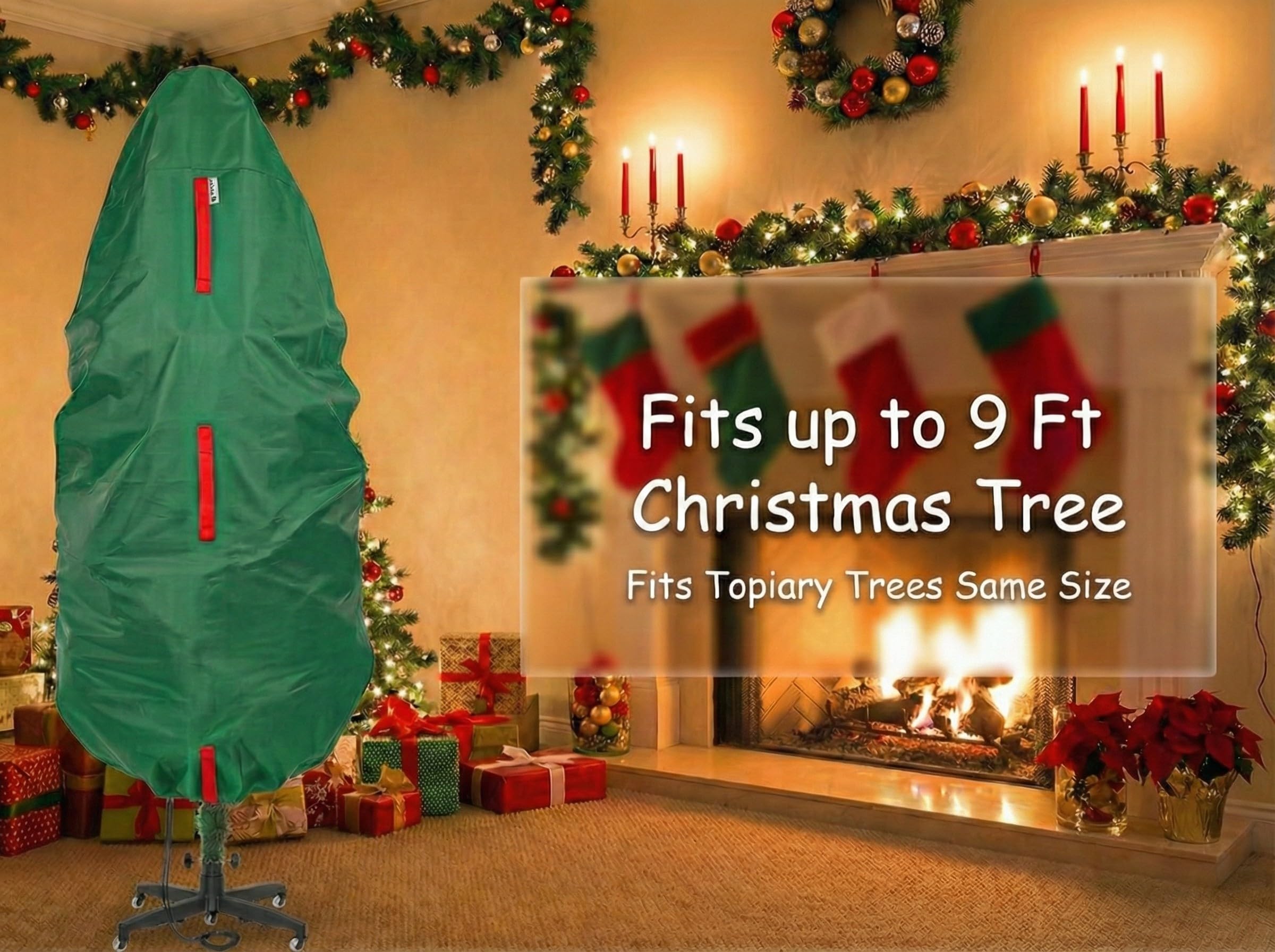 HOLDN’ STORAGE tree inside bag with stand demonstrating space-saving vertical storage benefit