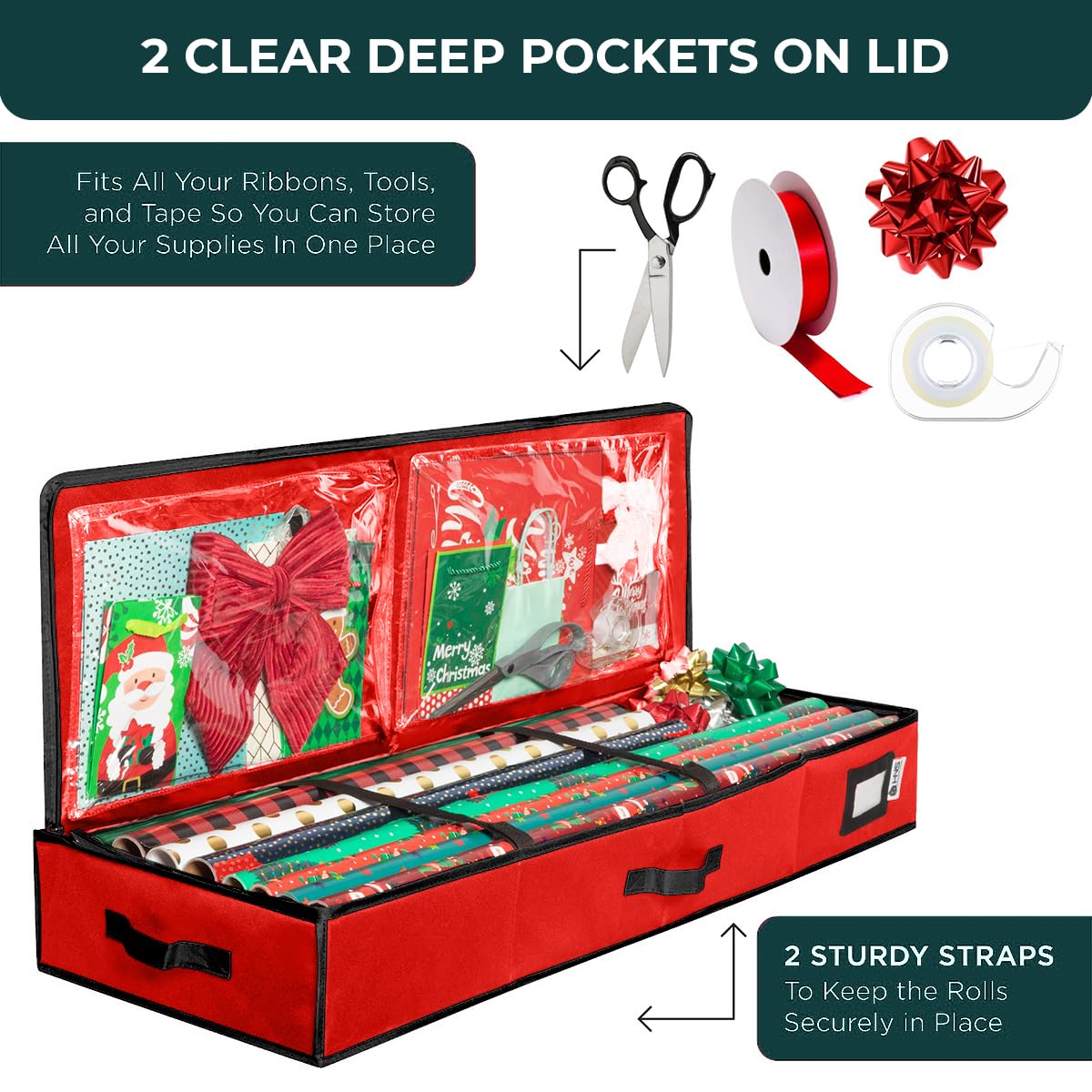 HOLDN’ STORAGE slid under bed to save space and keep supplies out of sight