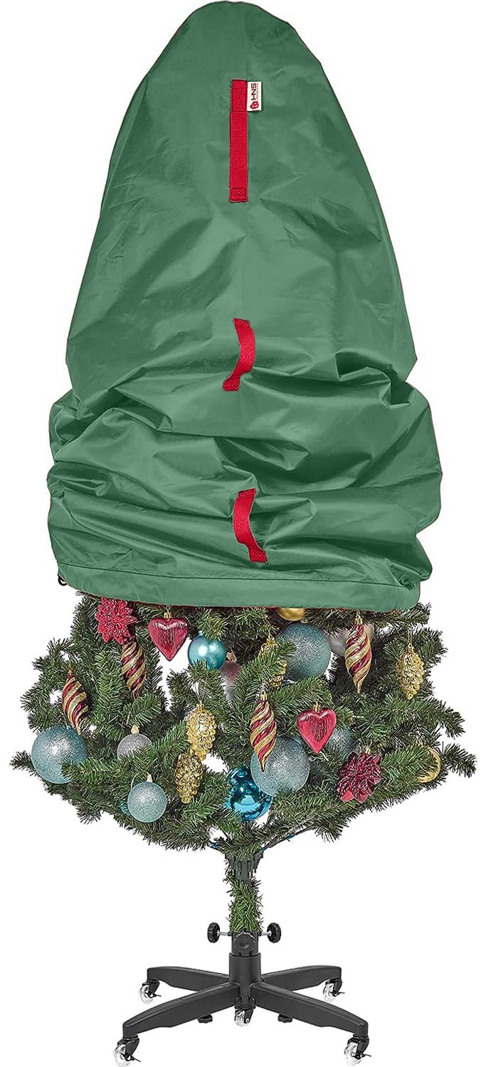 HOLDN’ STORAGE front view of upright tree bag showing compact protection