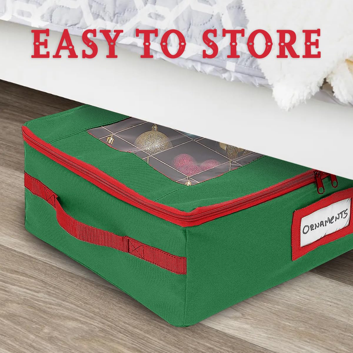 HOLDN’ STORAGE clear lid offering instant visual inventory benefit