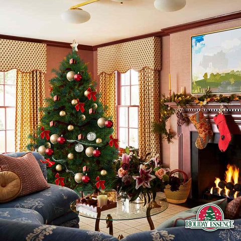 Holiday Essence sturdy plastic base supporting tree for steady display