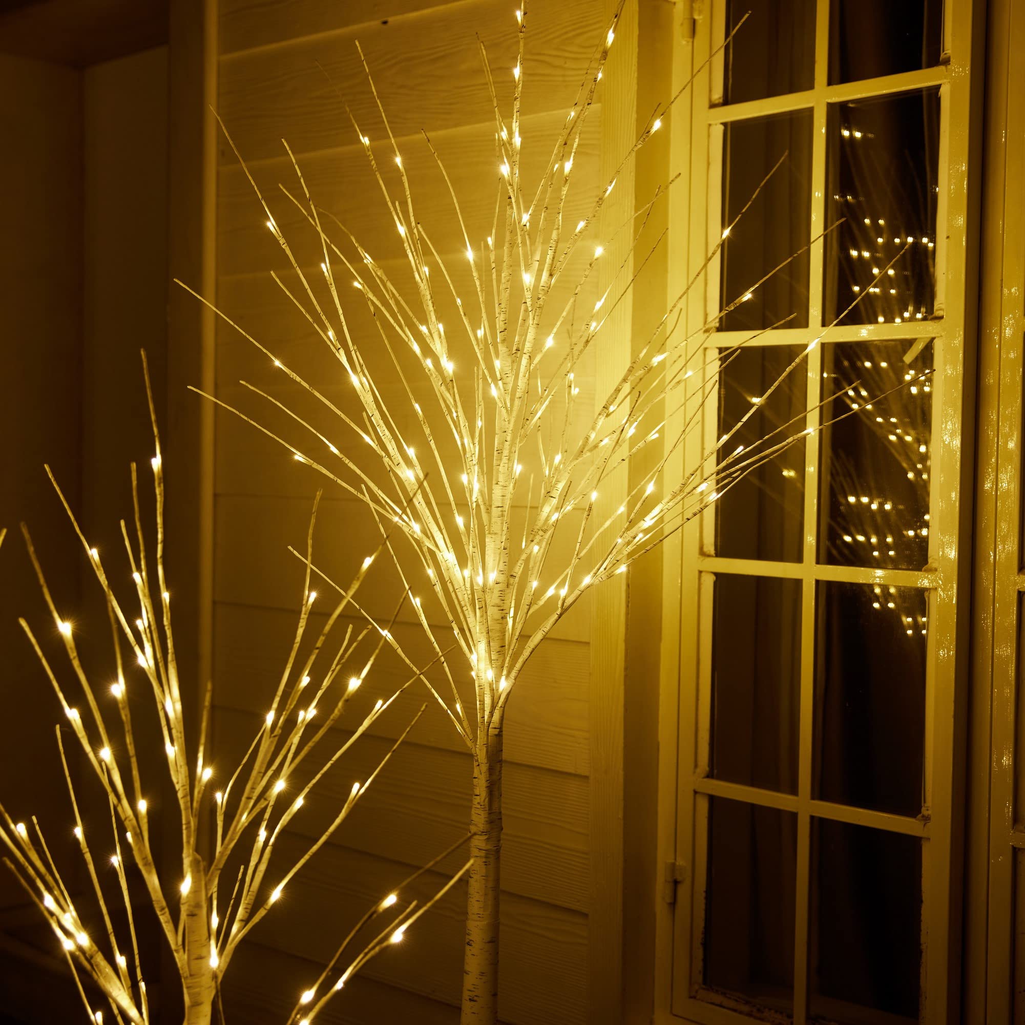 HOLILLUMA nighttime patio scene with trees creating cozy atmosphere