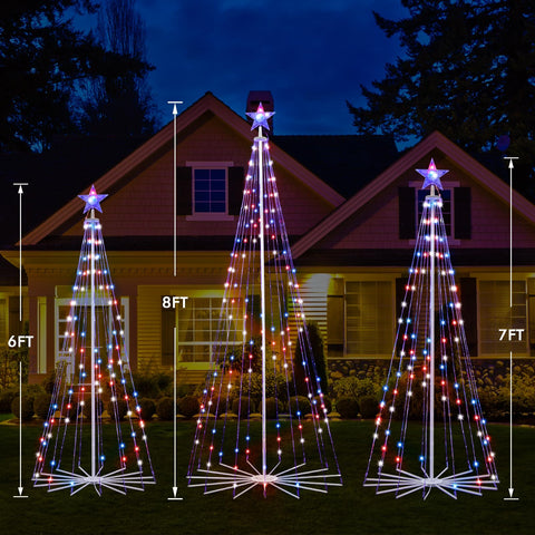 HOLILLUMA tree on a patio creating festive mood in an outdoor lifestyle scene