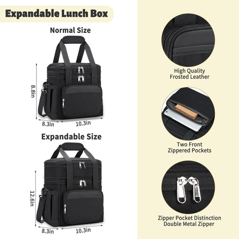 holuxer close-up of bottom compartment interior showing leak-resistant lining benefit easy cleaning