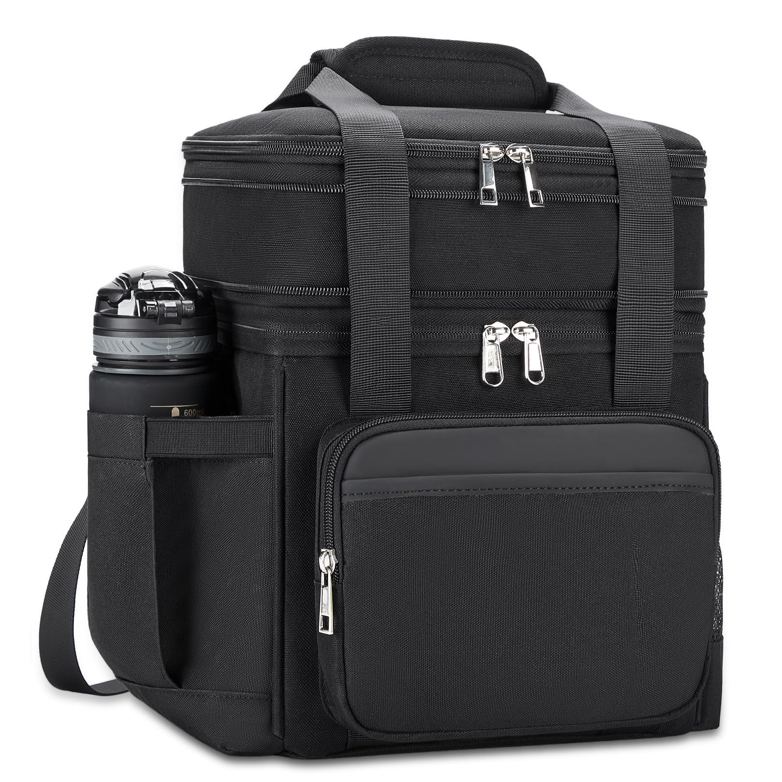 holuxer front view showing premium leather-stitched pocket and structured silhouette benefit organization