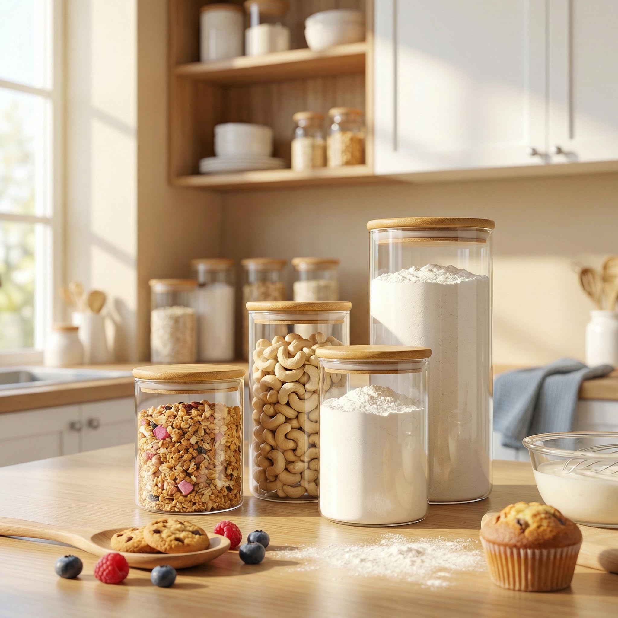 HomArtist bamboo lid close-up with silicone seal for airtight freshness