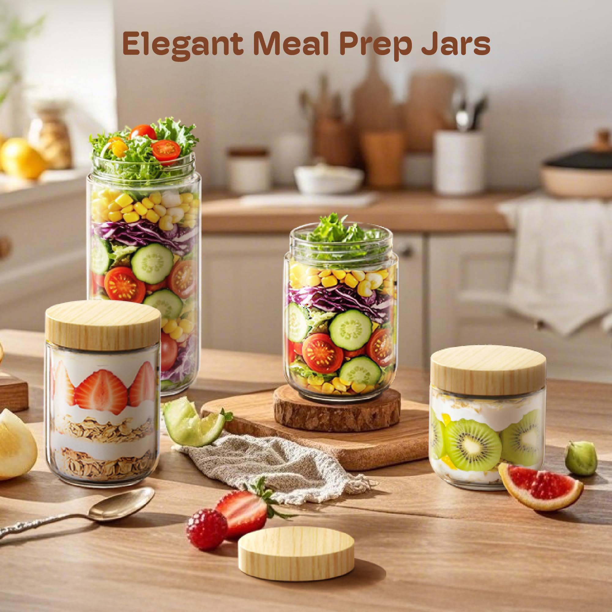 HomArtist side profile jar with measurement marks for portion-control benefit