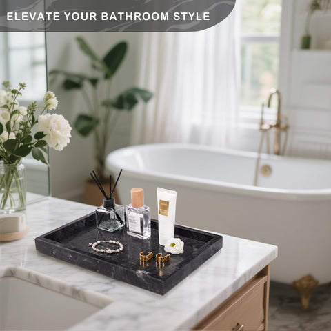 Homaura tray staged with perfume bottles to protect and display fragrances