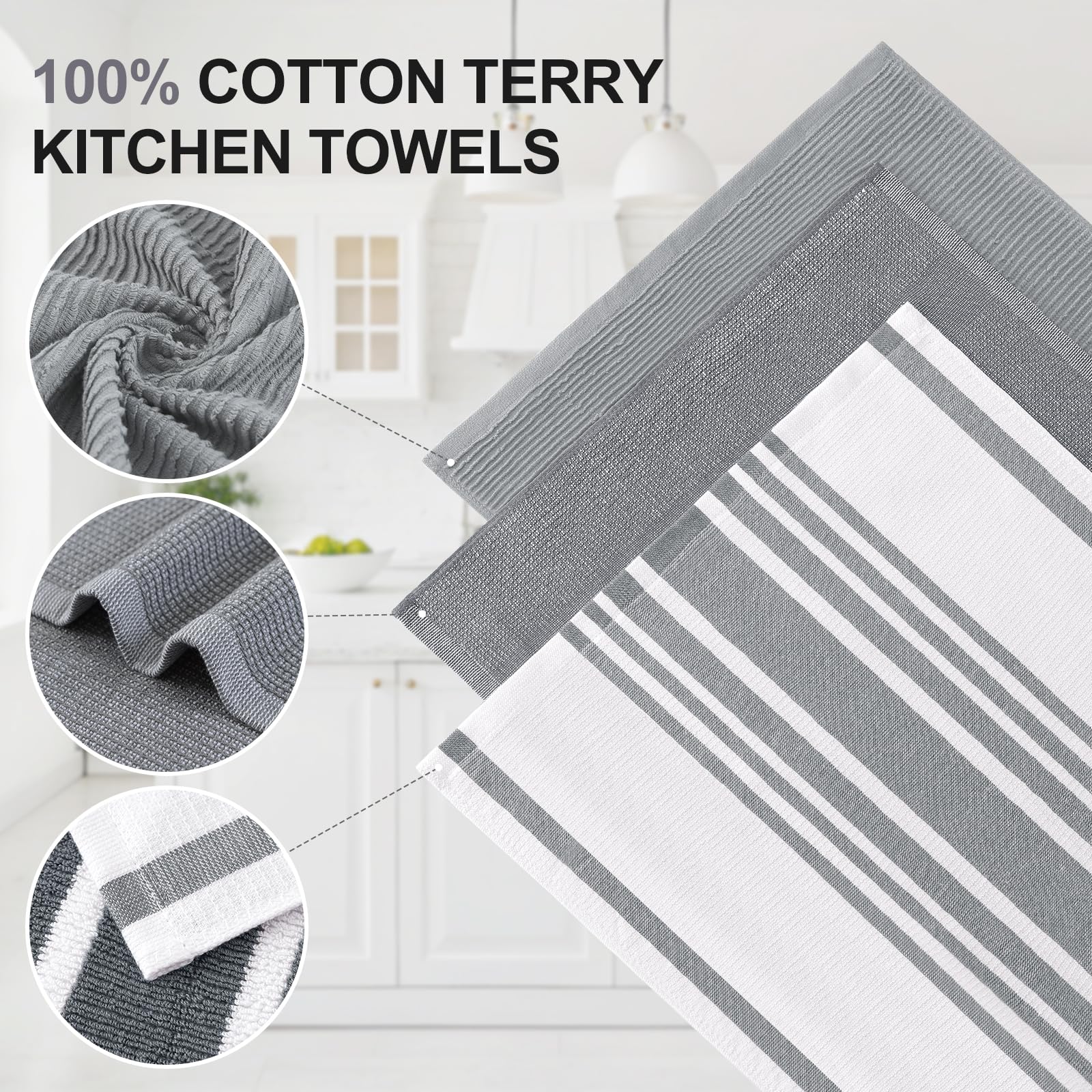 Homaxy terry texture close-up, highlighting absorbency and softness
