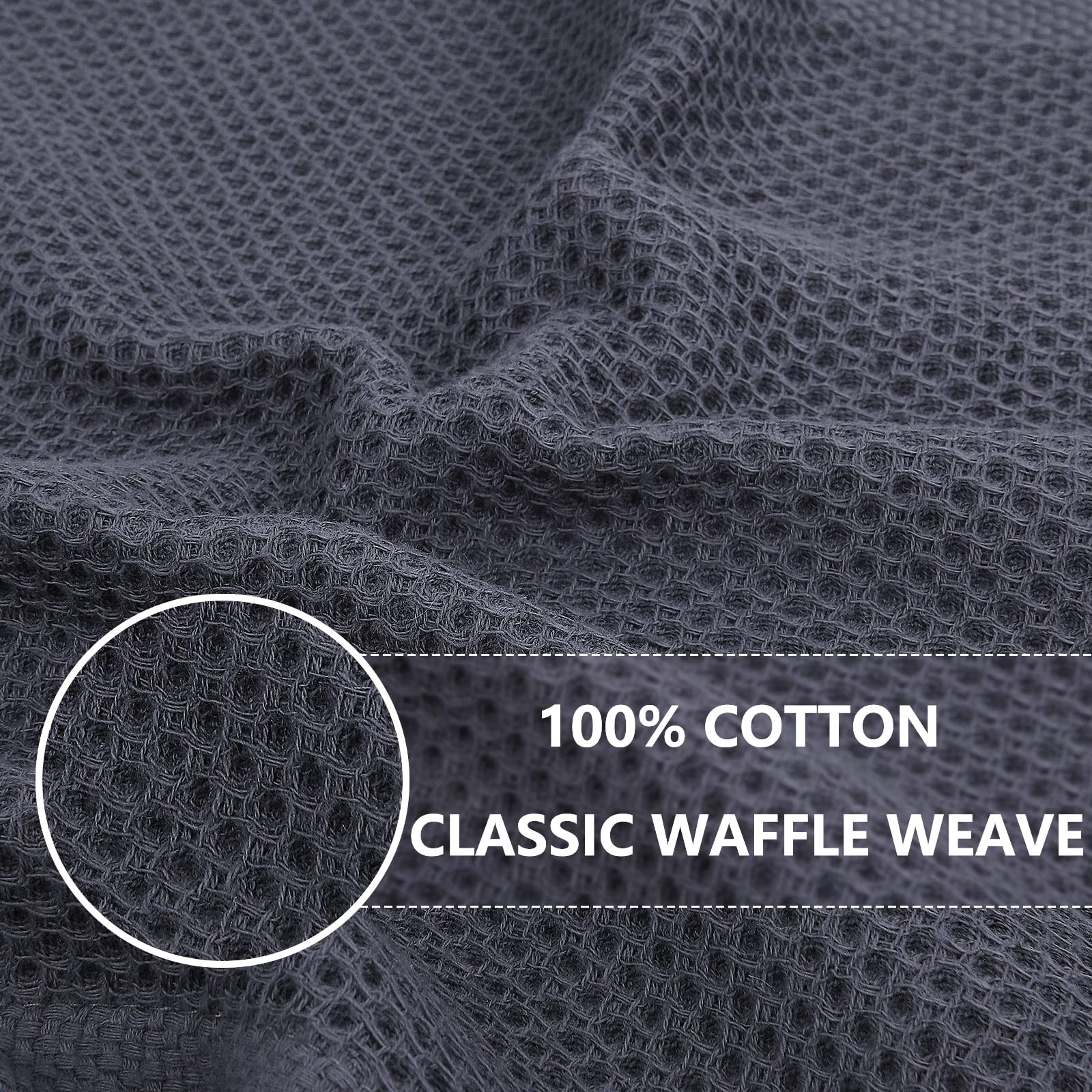 Homaxy close-up of waffle weave texture showing absorbent honeycomb detail
