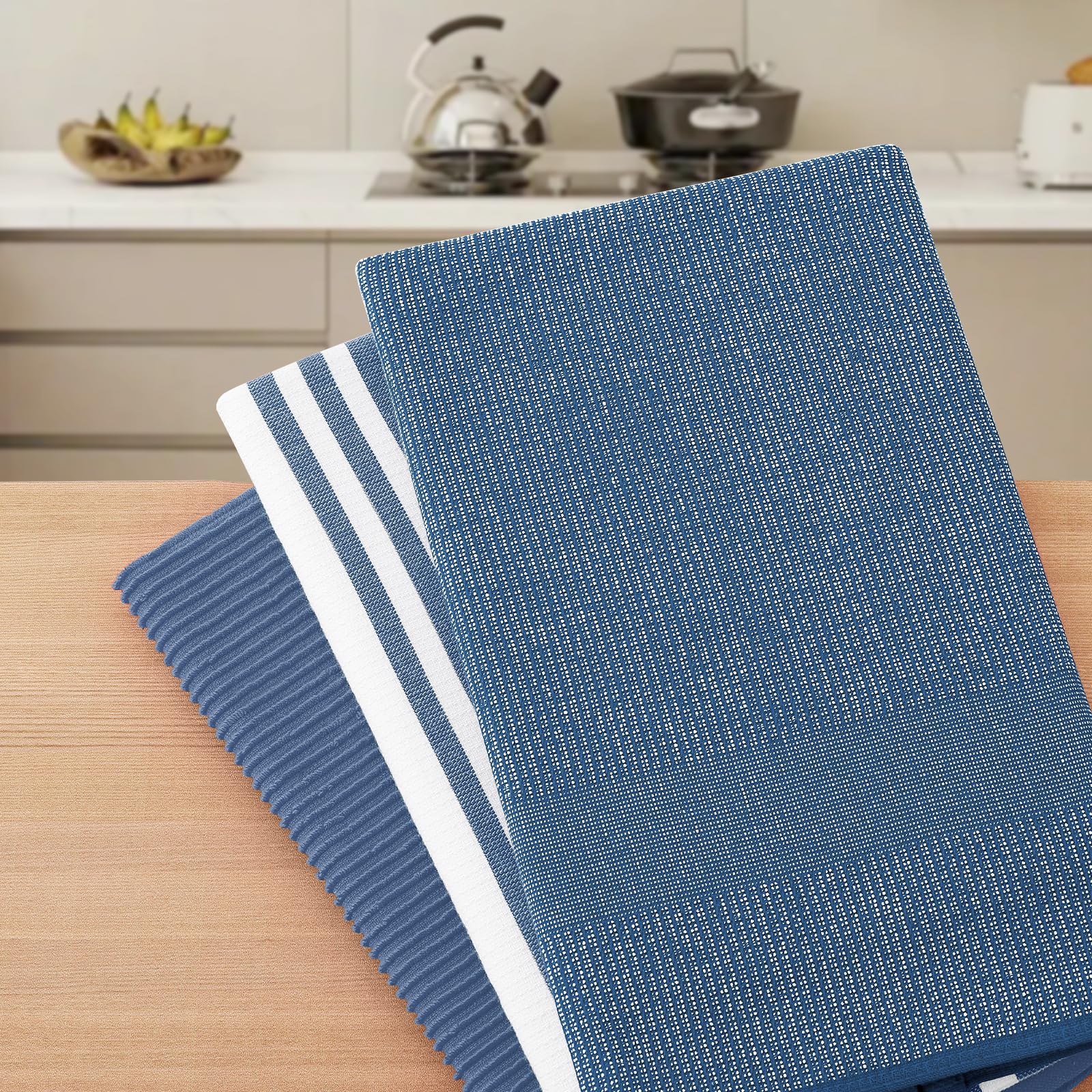 Homaxy lifestyle kitchen hanging navy towels adding organized look