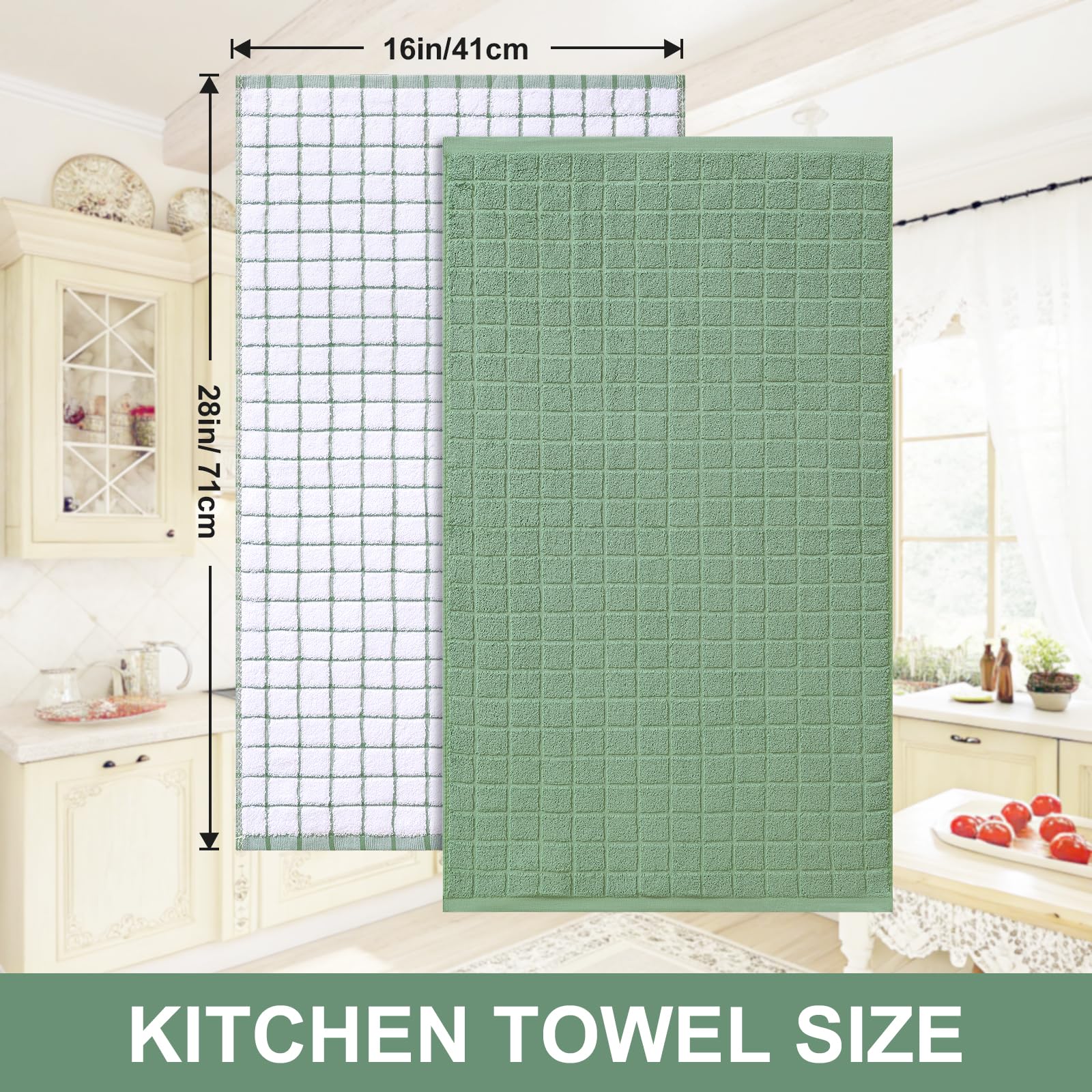 Homaxy towel held by hand to show 16x28 size and generous coverage benefit