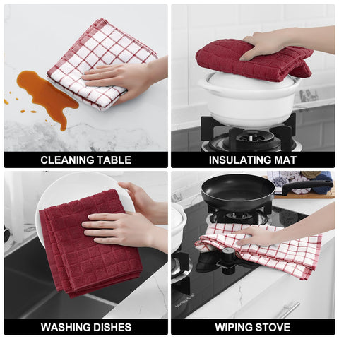 Homaxy stacked six towels highlighting quantity and uniform color