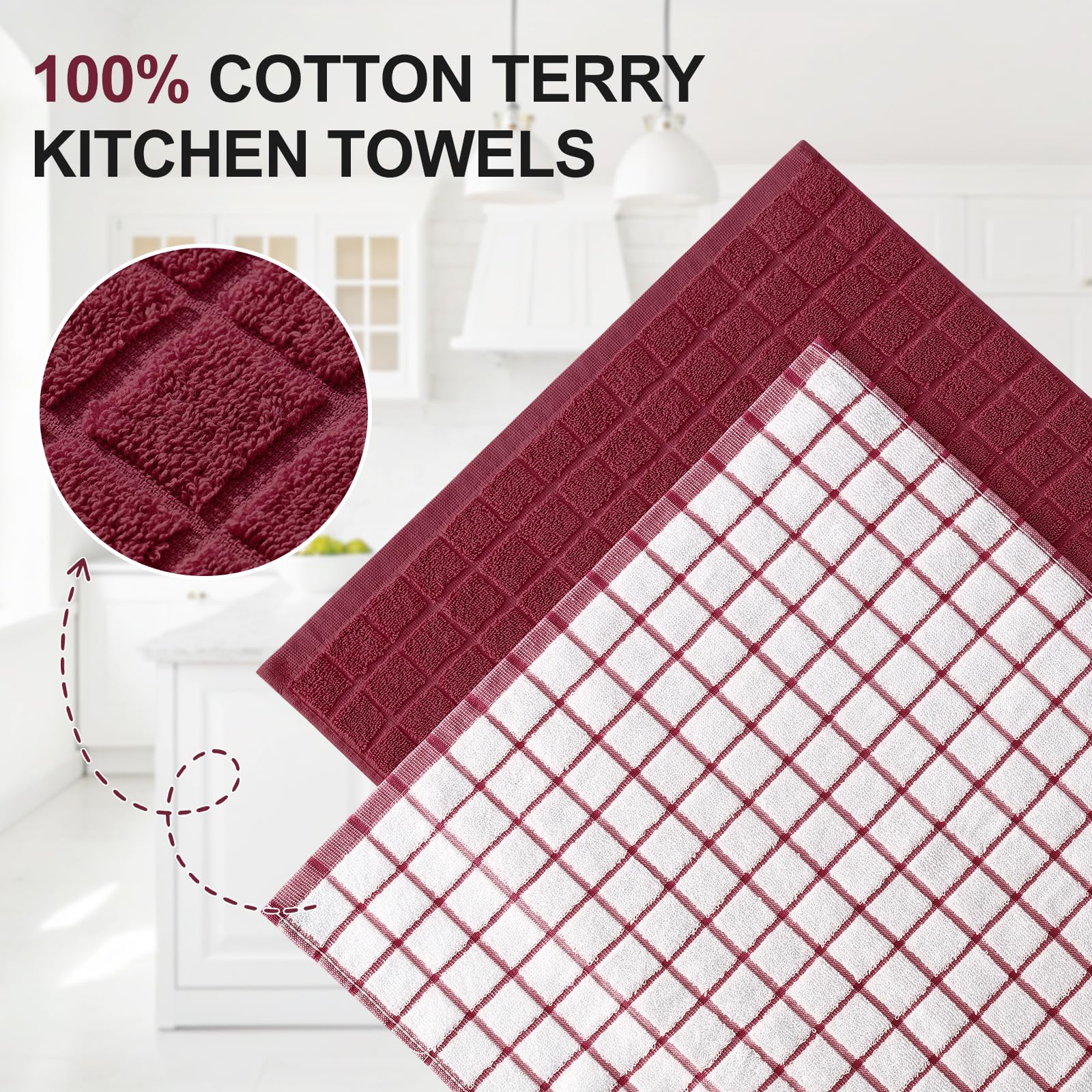 Homaxy close-up showing terry texture and soft absorbent weave benefits