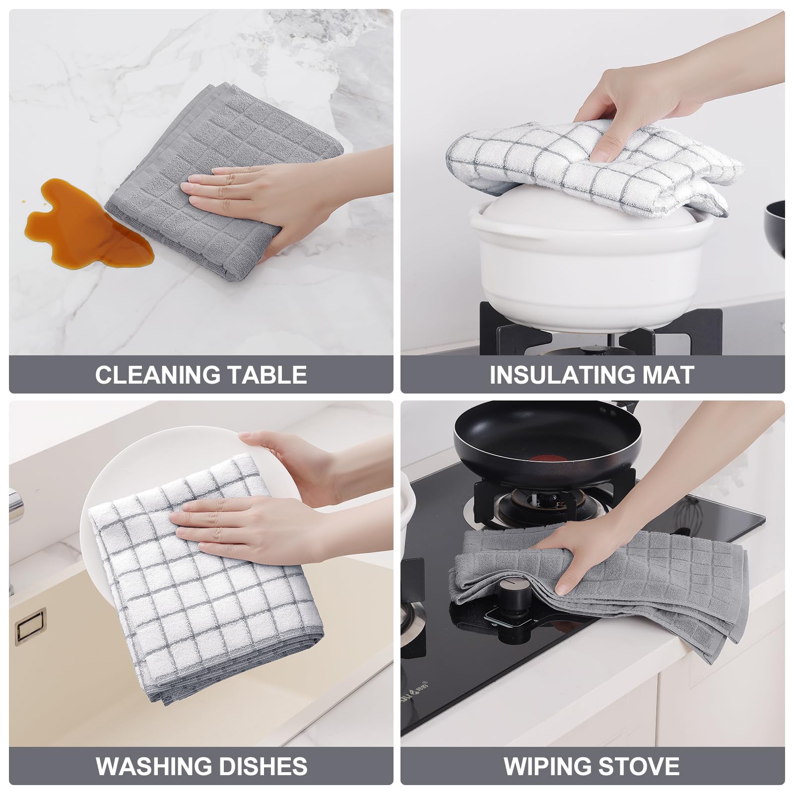 Homaxy towel drying dishes fast, reduces streaks on glassware