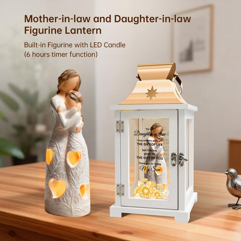 Homazing close-up of mother-in-law and daughter-in-law figurine with emotional detail benefit