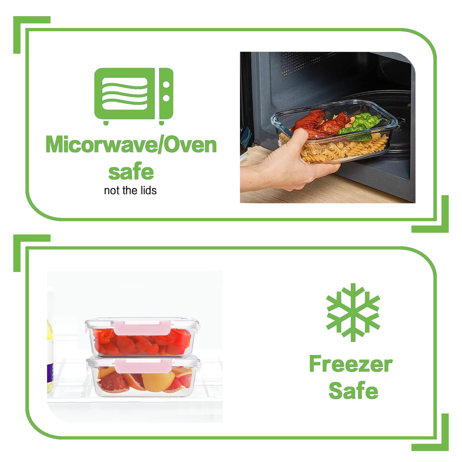 HOMBERKING container in oven without lid demonstrating oven-safe glass use