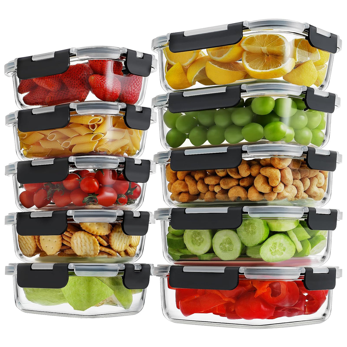 HOMBERKING front packaging showing full 20-piece meal prep set, organized