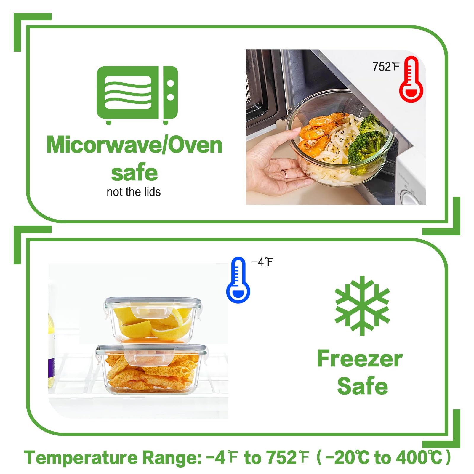 HOMBERKING glass container in oven without lid for safe reheating