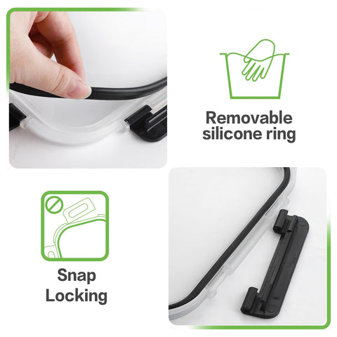 HOMBERKING lid and silicone seal detail for leak-resistant, easy-clean benefits