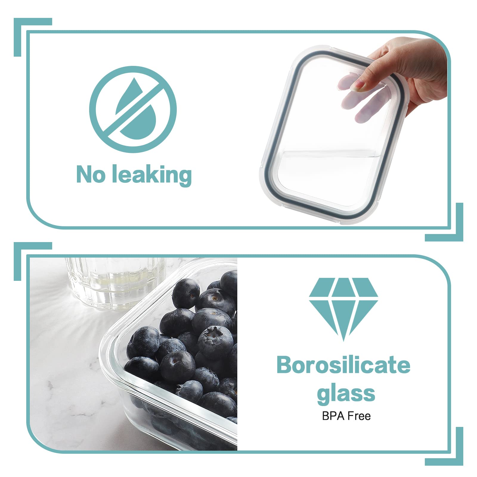HOMBERKING removable silicone seal beside lid showing easy cleaning and odor control