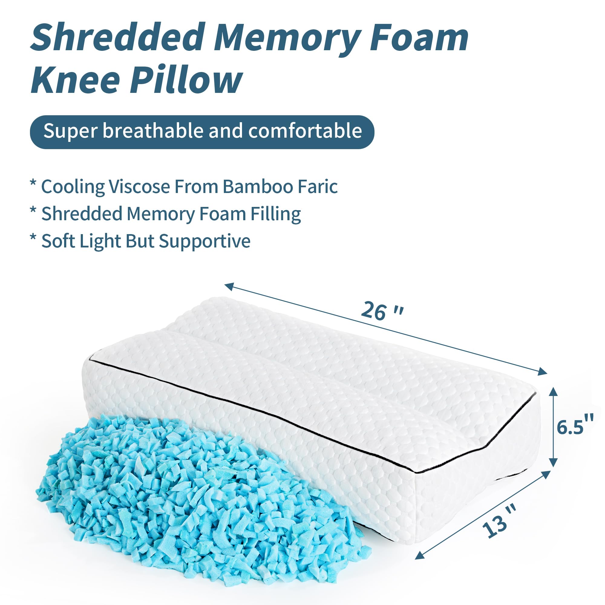HOMBYS close-up of shredded memory foam filling for adaptive comfort