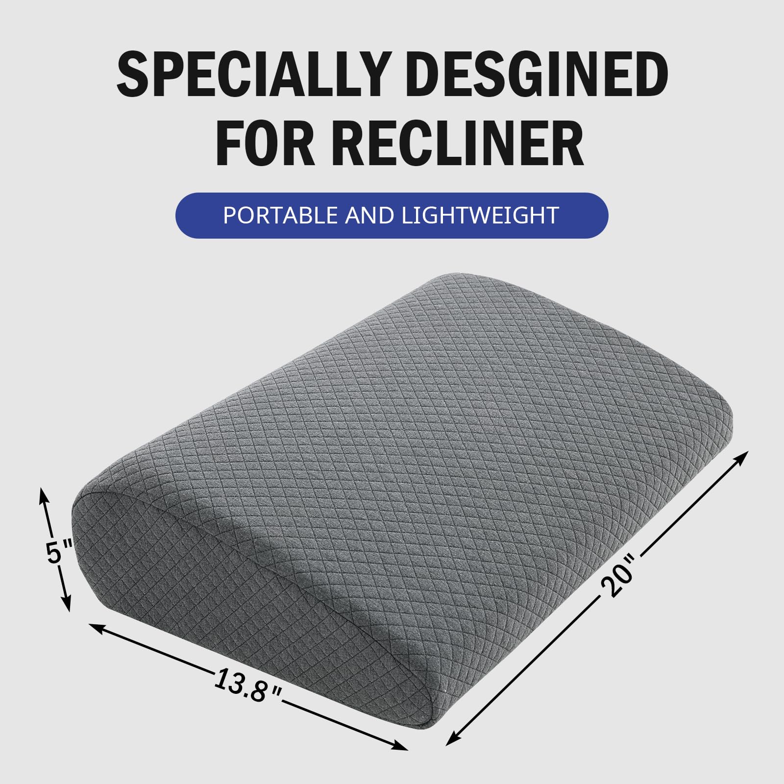 HOMBYS pillow fully expanded after unpacking for immediate use