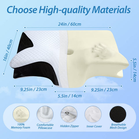 HOMCA roll side supporting neck curve for gentle spinal alignment