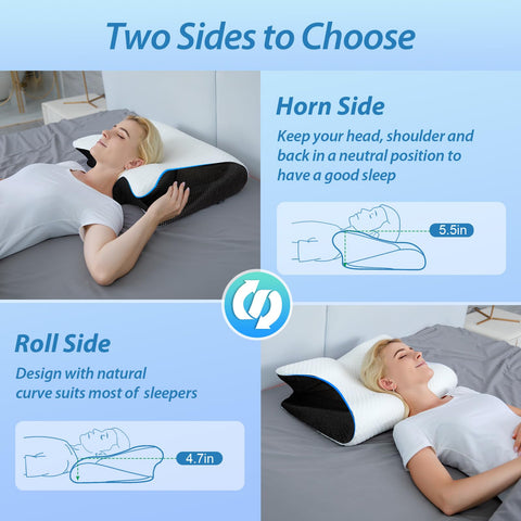 HOMCA pillow next to ruler to show dimensions and fit customization