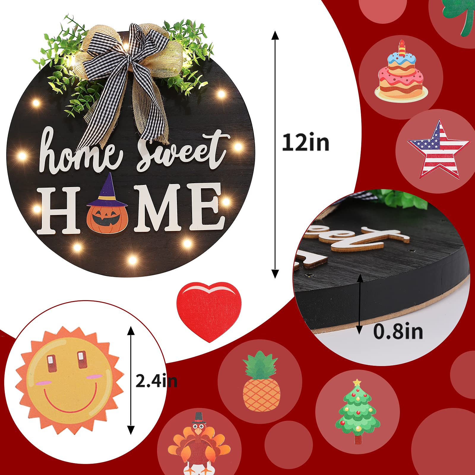 HOMCDALY collection of 14 seasonal icons arrayed for easy swapping and variety