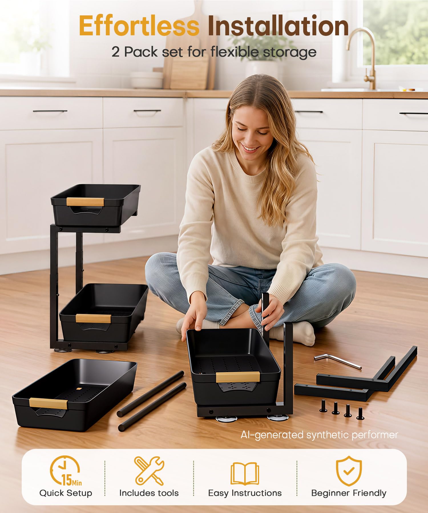 Homde in kitchen lifestyle scene improving organization and access