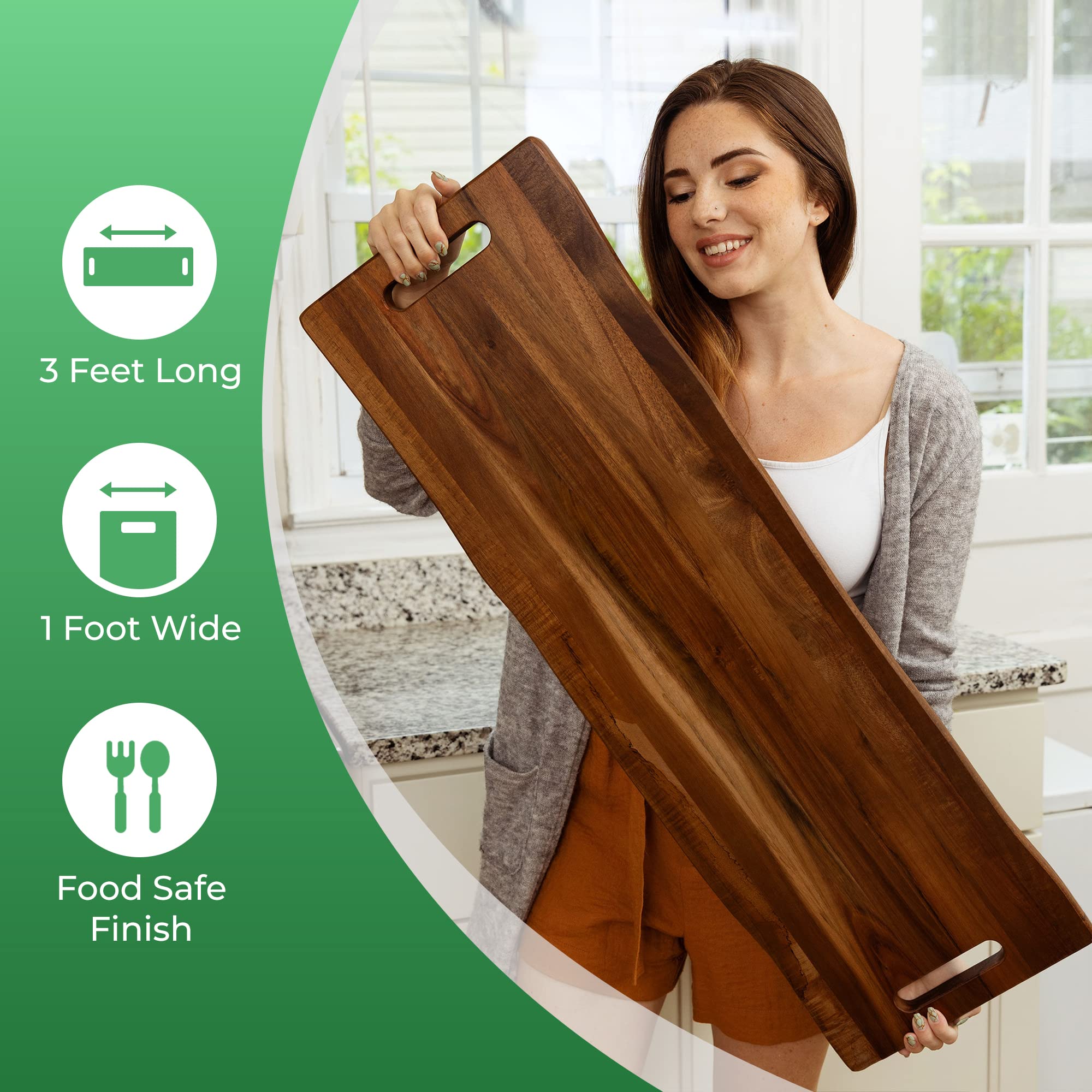 Home Beets close-up of acacia wood grain highlighting texture and natural finish benefits