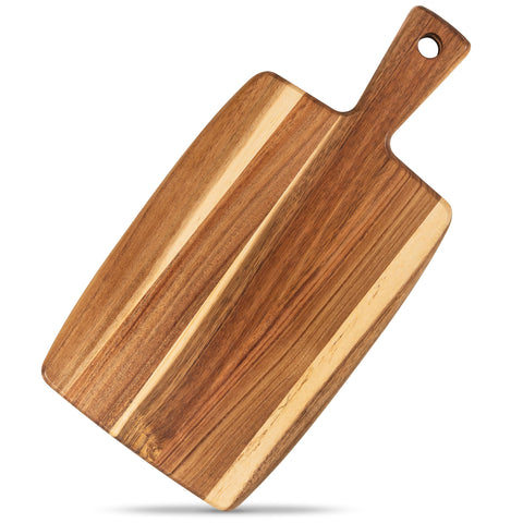 Home Beets front view acacia serving board showing clean surface and stable base, versatile for prep