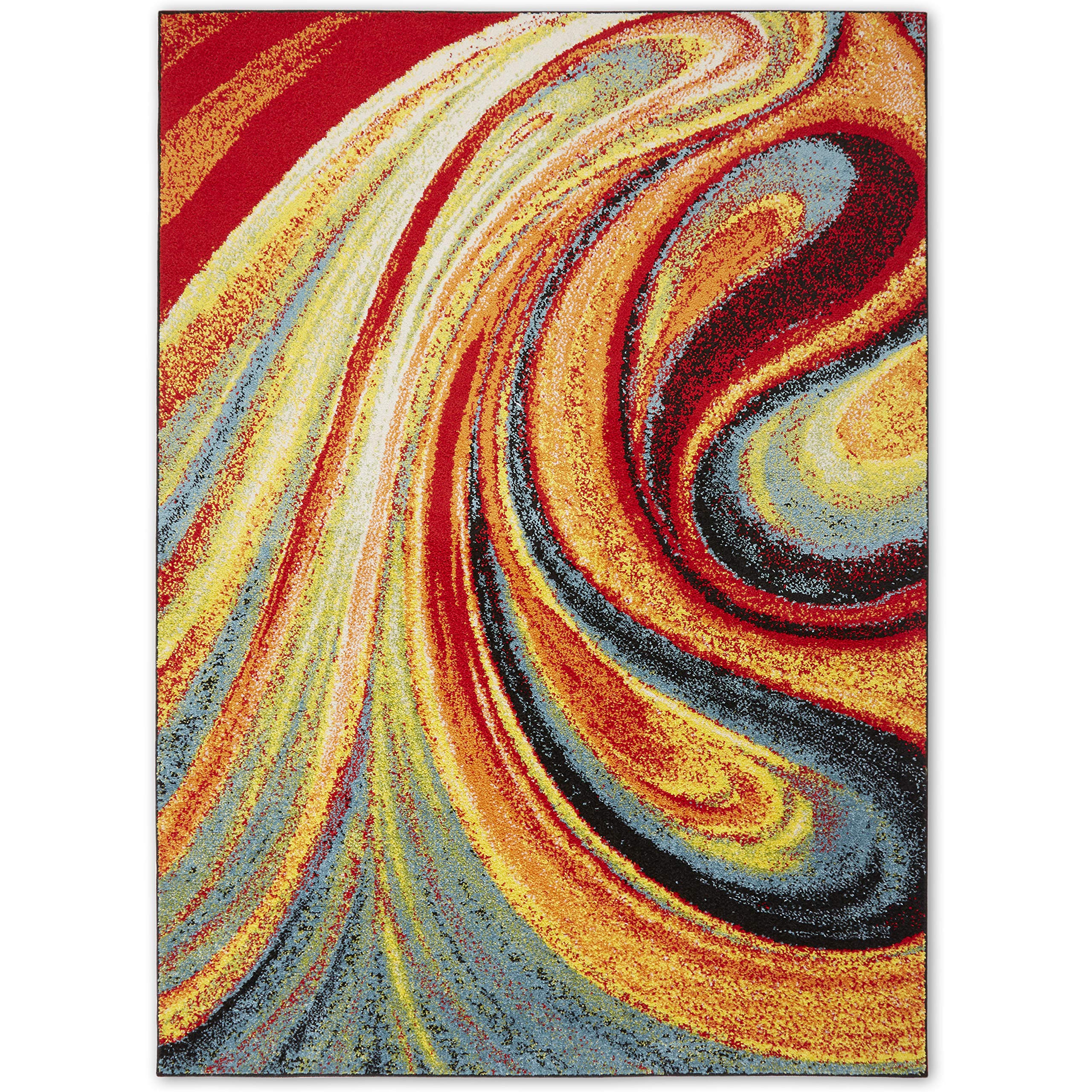 Home Dynamix color detail of abstract swirl delivering bold decorative focal point