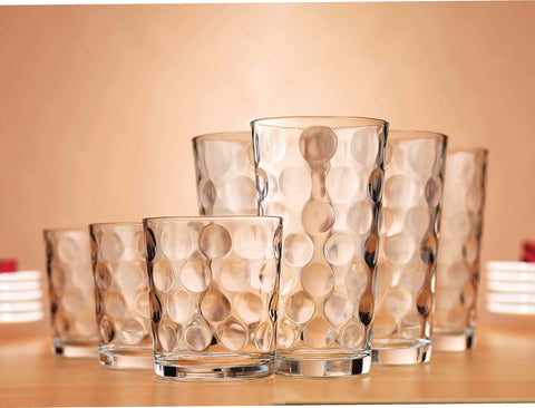 Home Essentials & Beyond glasses arranged on kitchen table conveying entertaining ease