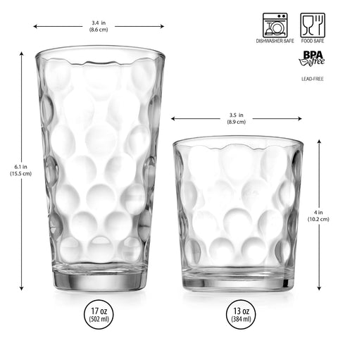 Home Essentials & Beyond 13 oz rocks glass front view ideal for spirits and juice