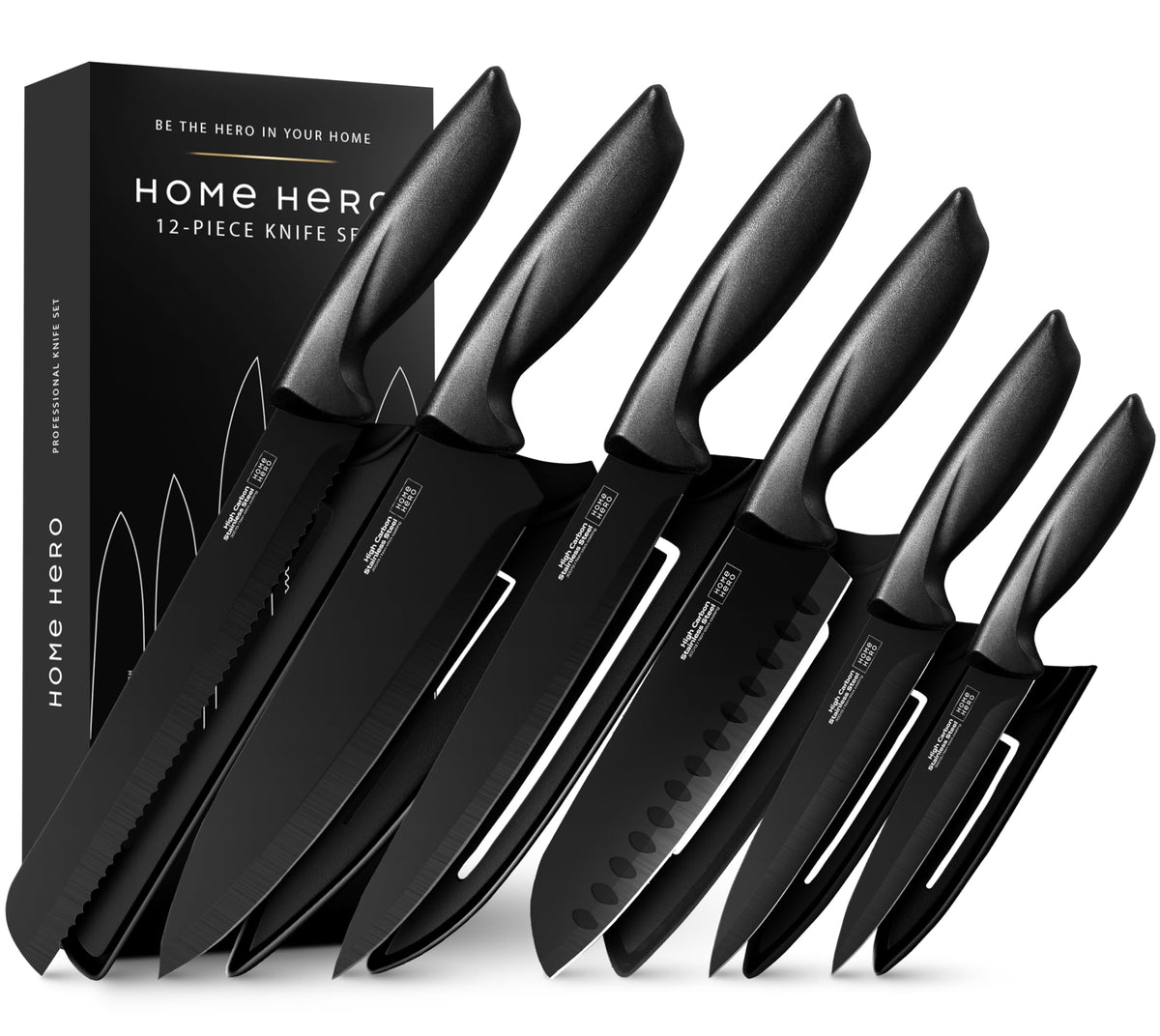 Home Hero front packaging showing full 12-piece set and benefits