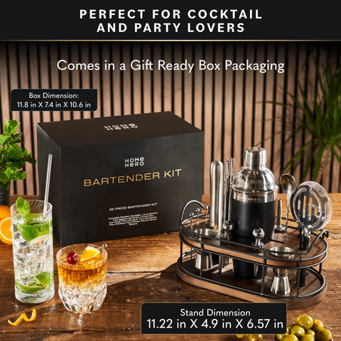 Home Hero bartender kit in use preparing cocktails with fast access