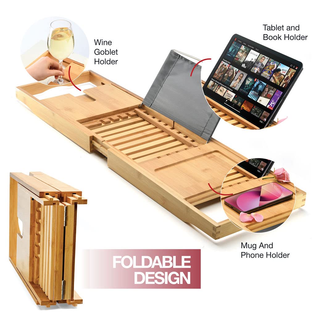HOME IT book and tablet stand on tray holding device securely for hands-free reading