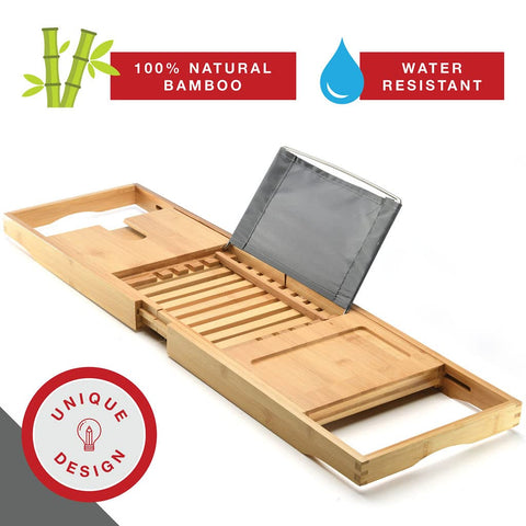 HOME IT lifestyle image of tray in a bathroom creating a relaxing spa atmosphere
