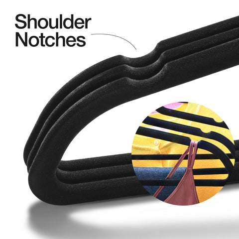 HOME IT hangers in closet maximizing space and improving wardrobe organization