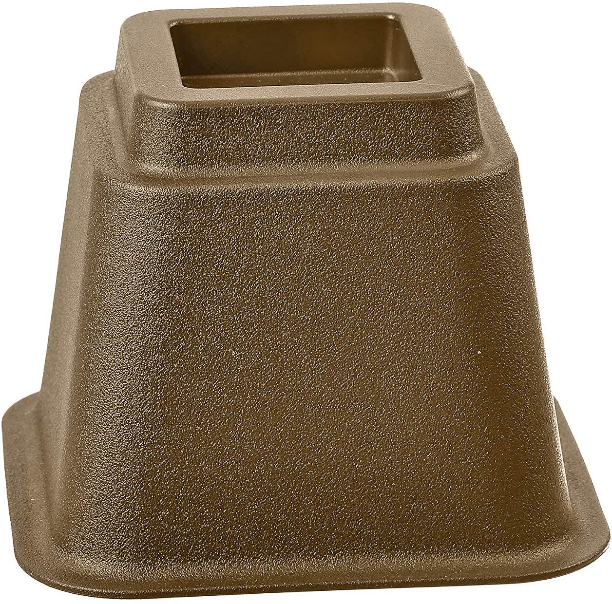 HOME IT risers in staged bedroom highlighting cleaner floor and increased under-bed storage