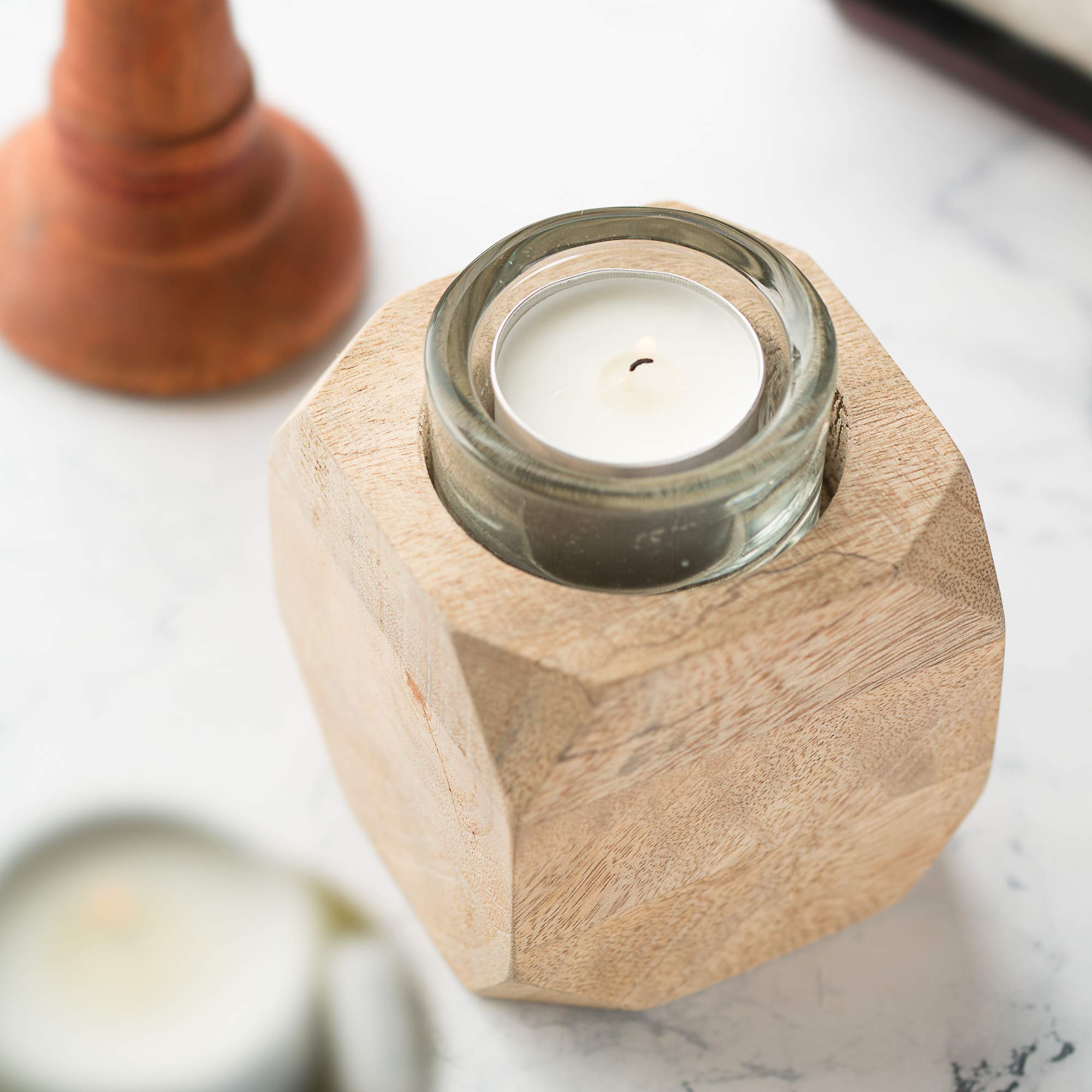 Home Lights group of tealights in centerpiece creating warm ambiance