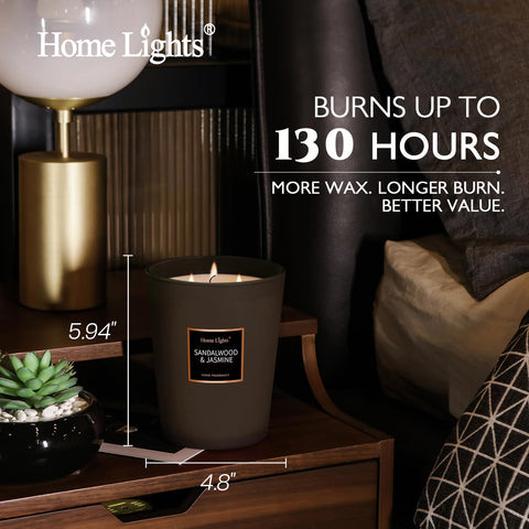 Home Lights label detail highlighting scent notes and premium gift appeal