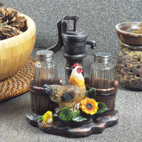 Home 'n Gifts close-up of water pump detail, highlights hand-painted texture benefit