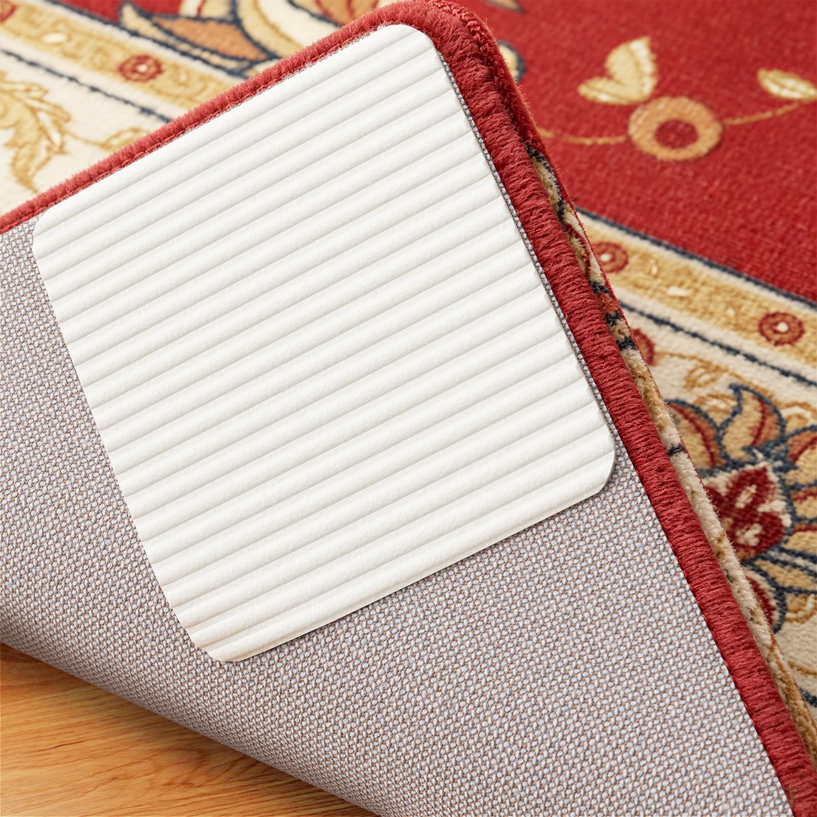 Home Techpro slim profile under rug showing inconspicuous low thickness